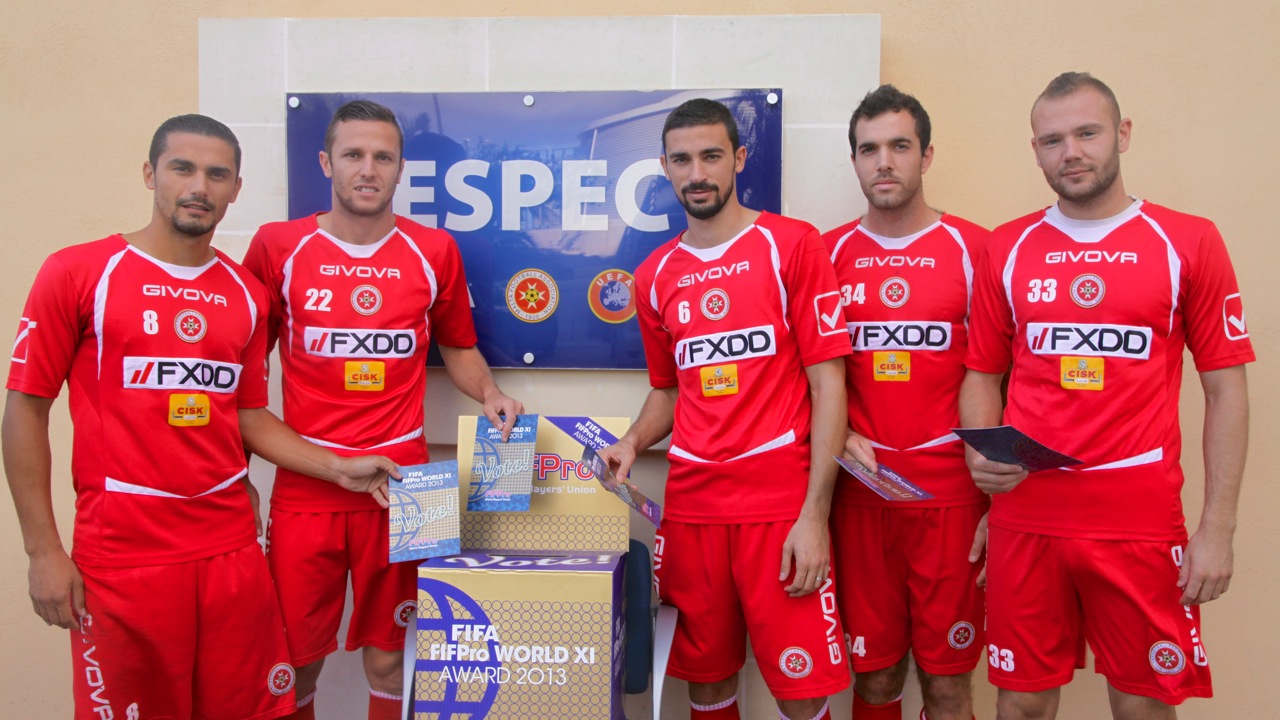 Maltese players vote for the FIFA FIFPro Best XI 2013